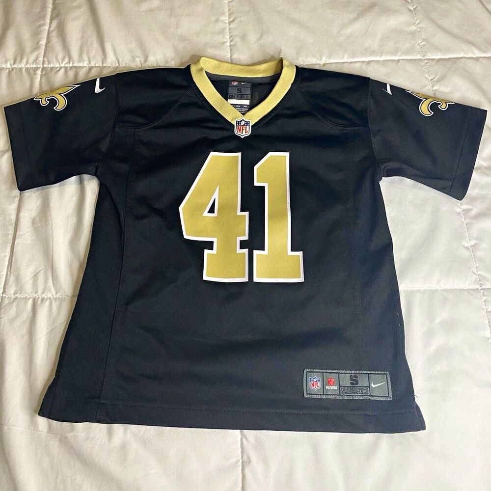 Nike NFL New Orleans Saints Alvin Kamara #41 Youth Jersey Size S Black/Gold